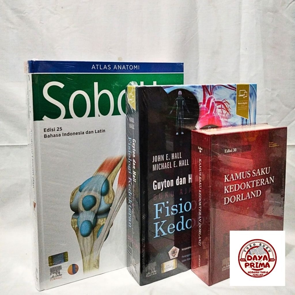(ORIGINAL) PAKET 3 BUKU KEDOKTERAN ATLAS ANATOMI SOBOTTA JILID 1,2,3 + TABEL , FISIOLOGI MANUSIA GUY