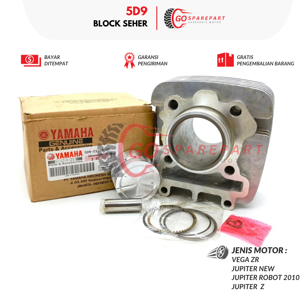 5D9 BLOCK SEHER YAMAHA VEGA ZR / BLOK MESIN MOTOR JUPITER Z / BLOK SILINDER / CYLINDER BLOCK/PISTON 