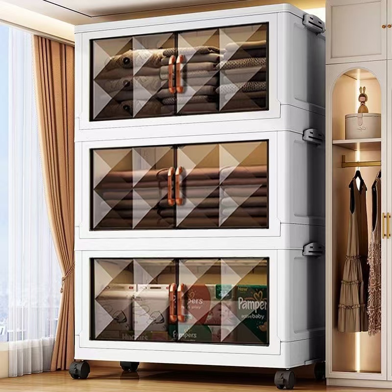 Lemari Plastik Lipat  Lemari Pakaian Serbaguna / Lemari Plastik Susun Multifungsi / Tempat Baju Bayi