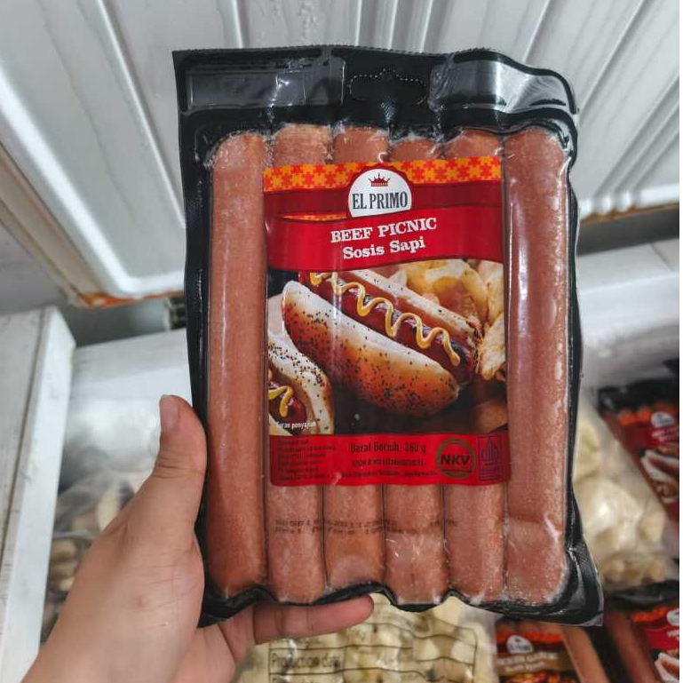 

El Primo Beef Picnic Sosis Jumbo Sosis Bakar 360gr isi 6