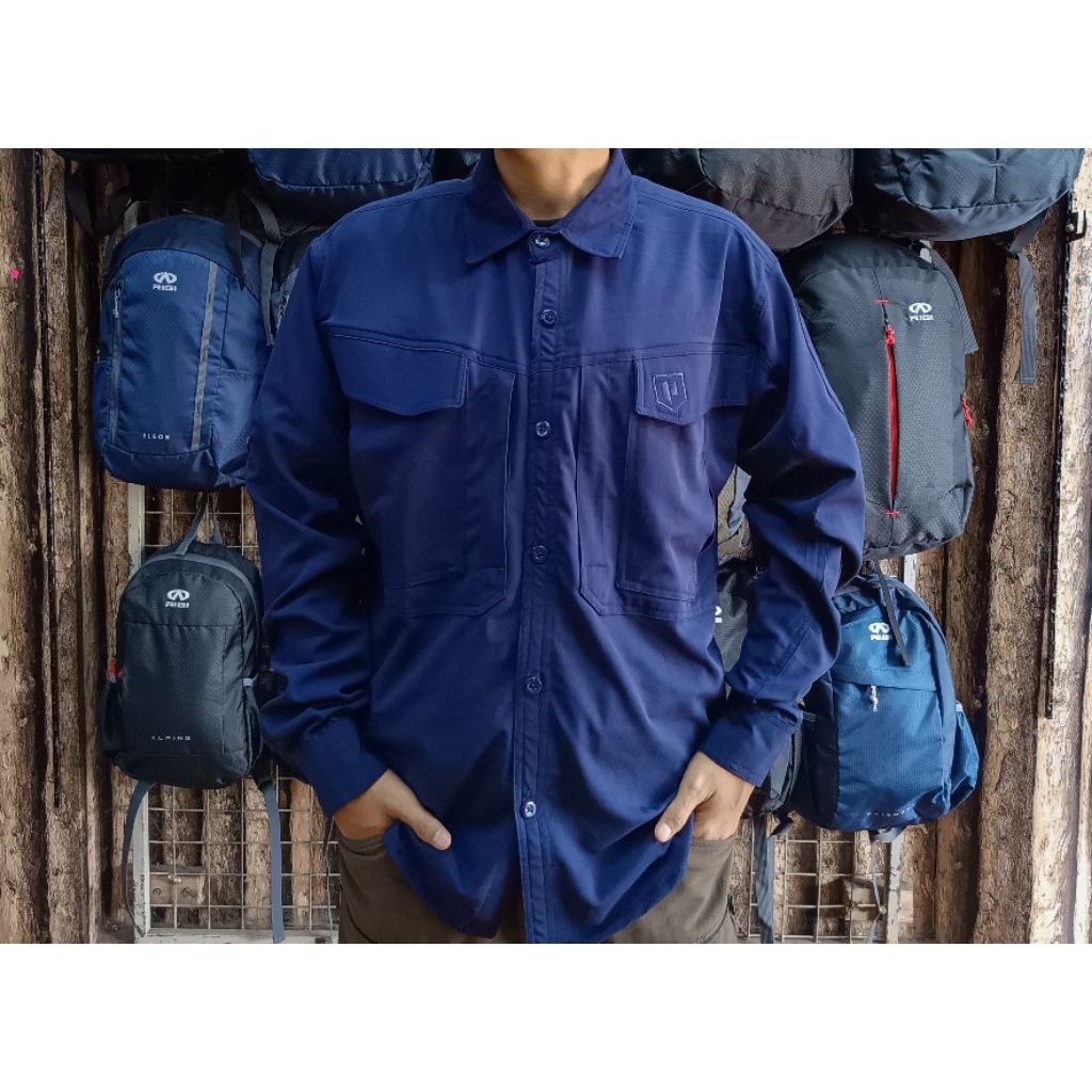 Kemeja Pria Wanita / Kemeja Panjang Pandemic New Tactical Outdoor Lapangan Stretch