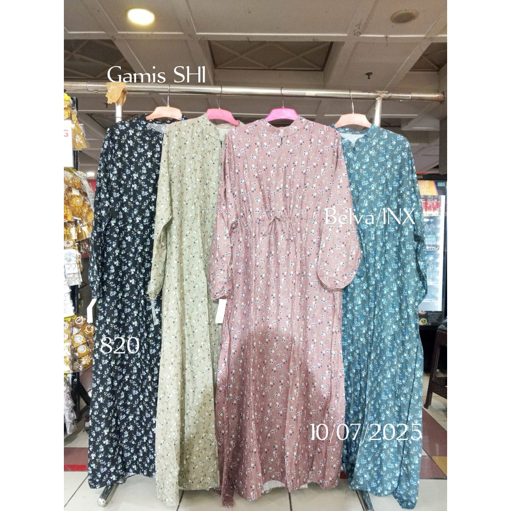 Gamis motif bahan rayon premium