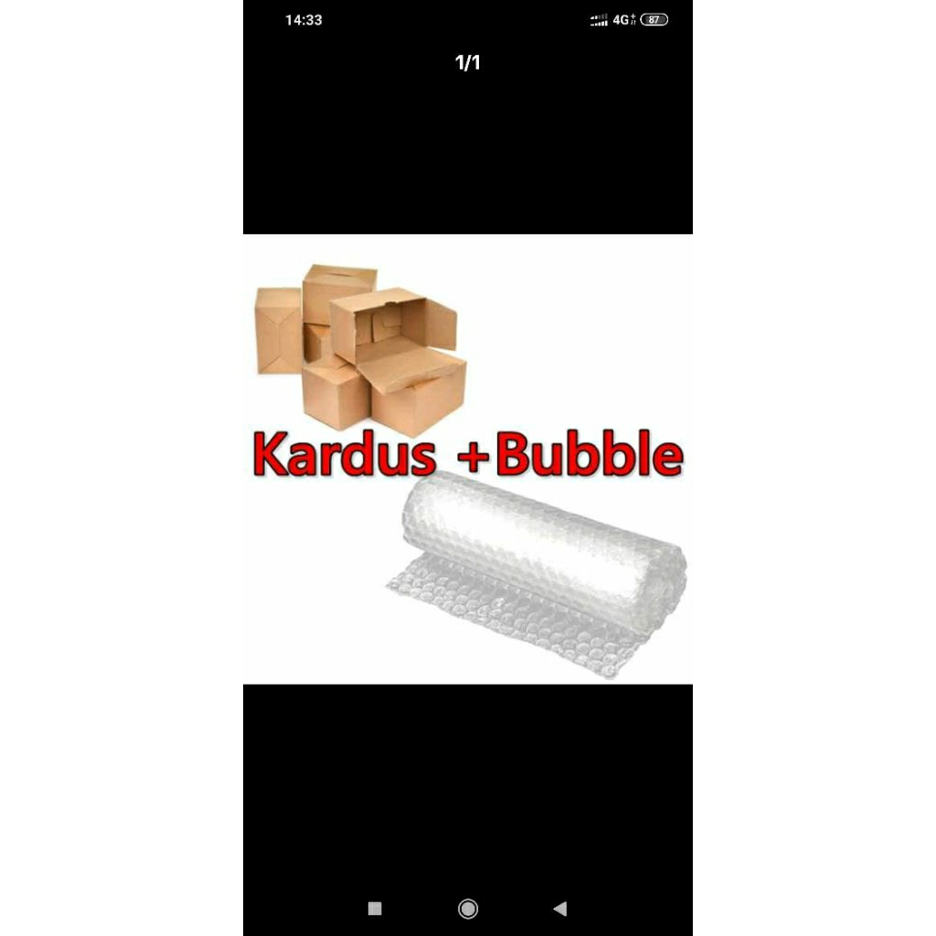 

tambahan bubble wrap dan Dus biar aman