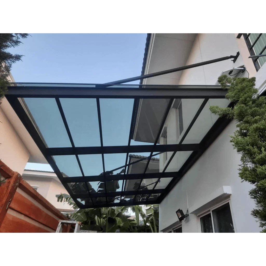 Kanopi solarflat rangka besi