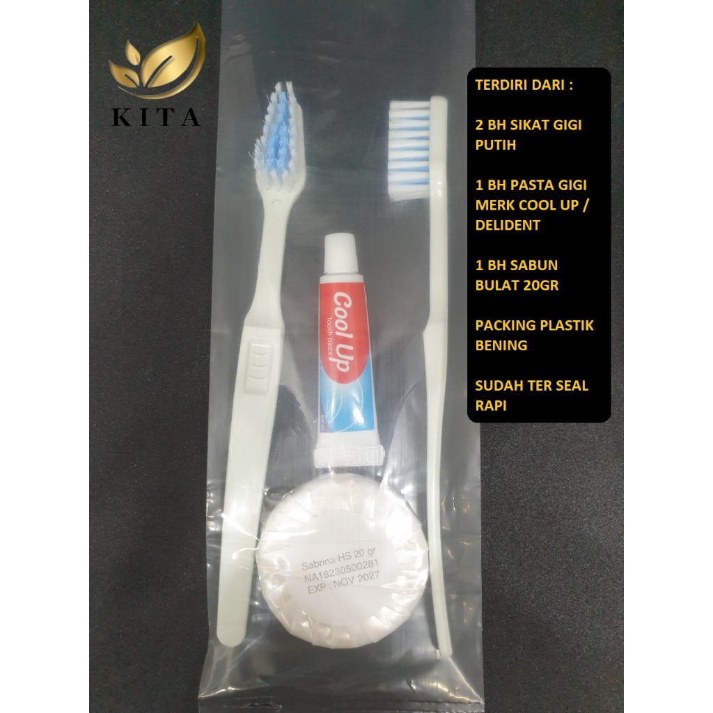 DENTAL KIT  (  PUTIH AMENITIES ECO PAX ) ; PACKING PLASTIK BENING