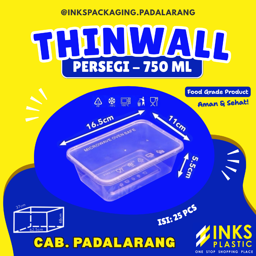 THINWALL PERSEGI PANJANG 750 ML RECTANGLE 750ML