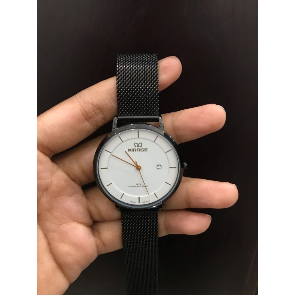 JAM TANGAN MIRAGE RANTAI PASIR STAINLESS
