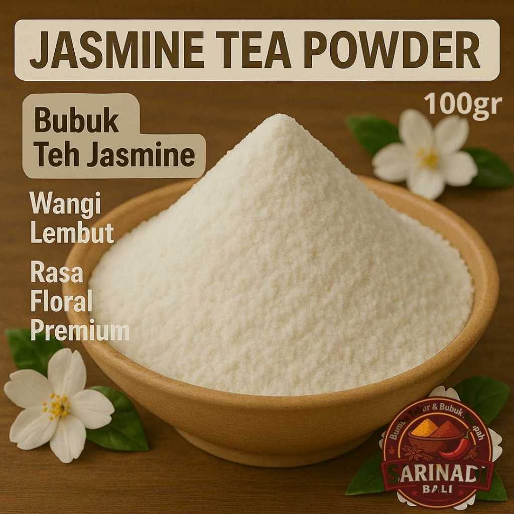 

Jasmine Tea Powder 100gram Bubuk Teh Jasmine Wangi Lembut Rasa Floral Premium