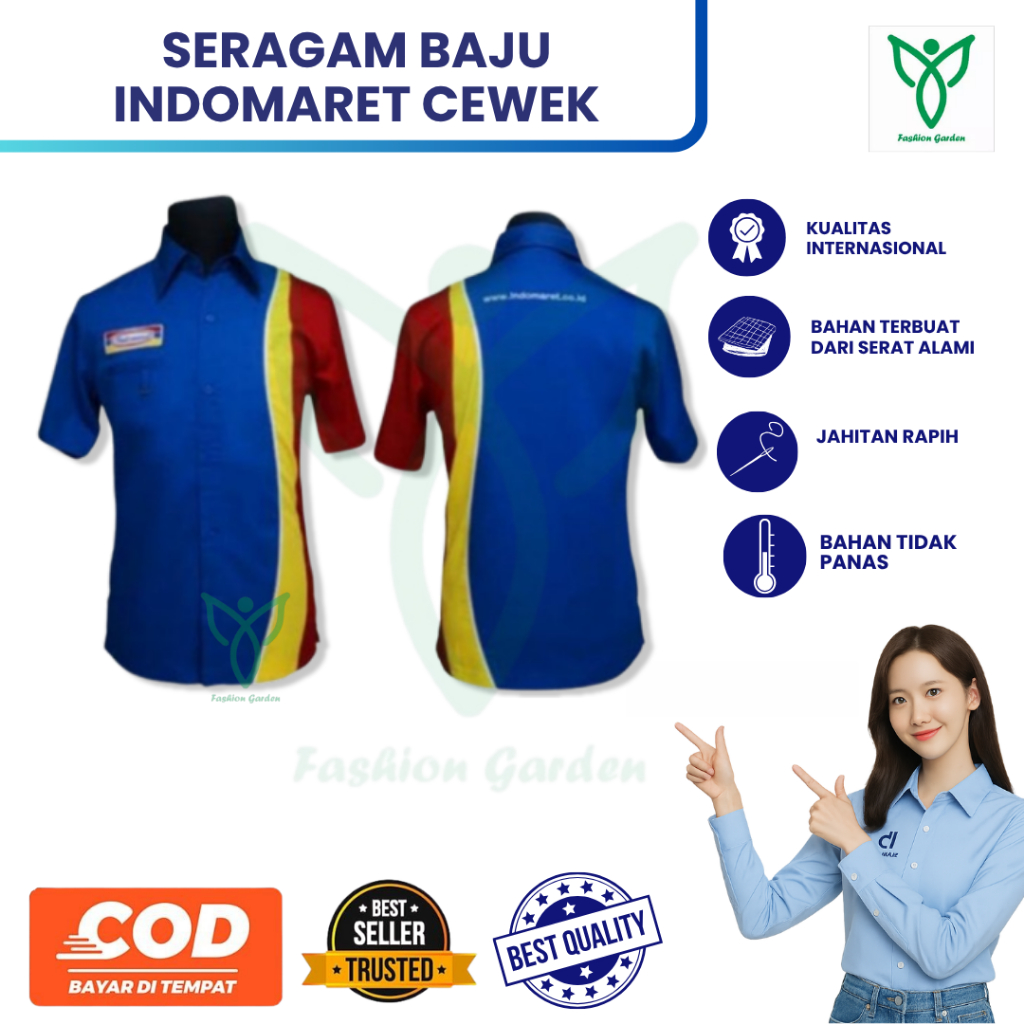 Baju Seragam Indomaret Cewek || Baju Kerja Indomaret || Baju Kerja Cewek || Indomaret