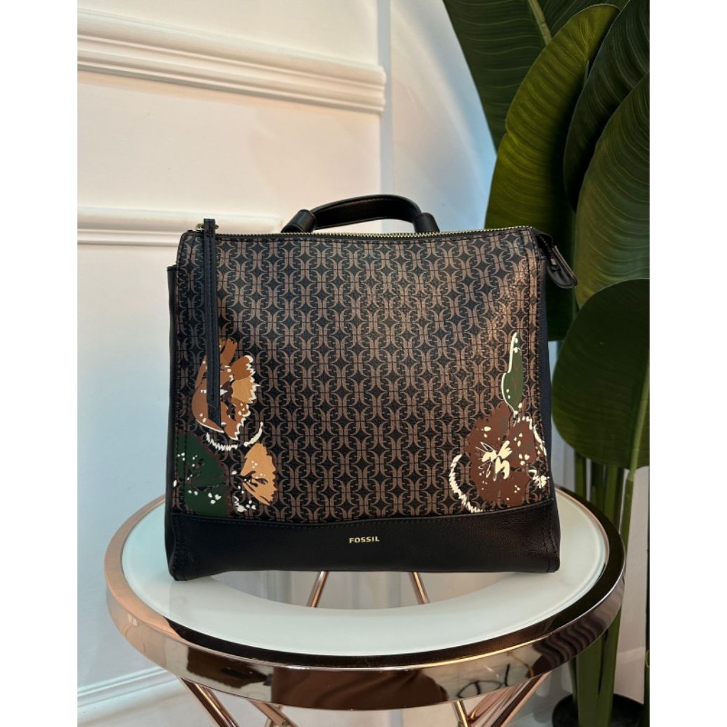 tasFossil Elina Small Backpack Black Floral