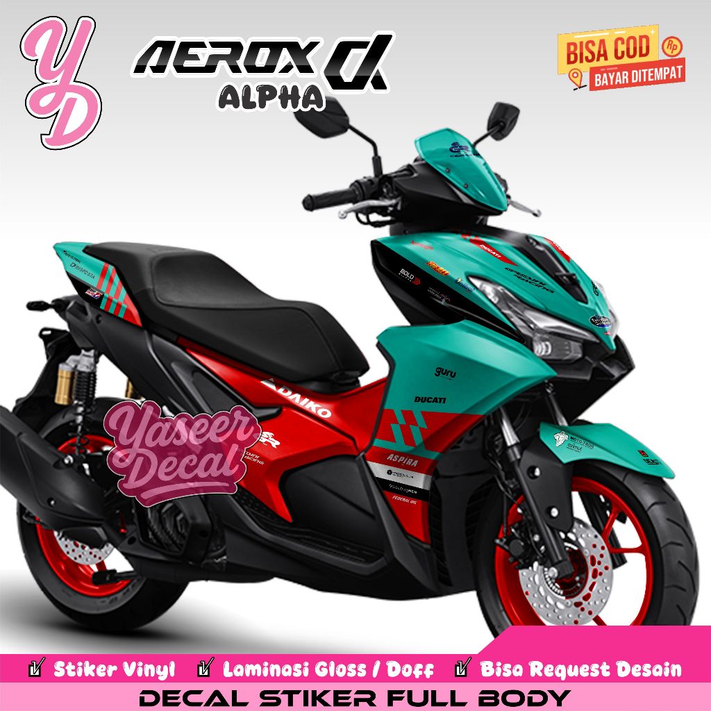 DECAL AEROX ALPHA FULL BODY STICKER ALPHA CYBER CITY 2025 GRESINI