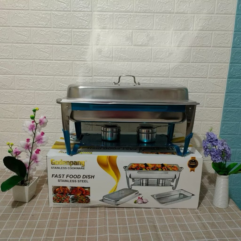 Food Warmer - Prasmanan Stainless Steel - Chafing Dish 11 Liter - Prasmanan Mewah