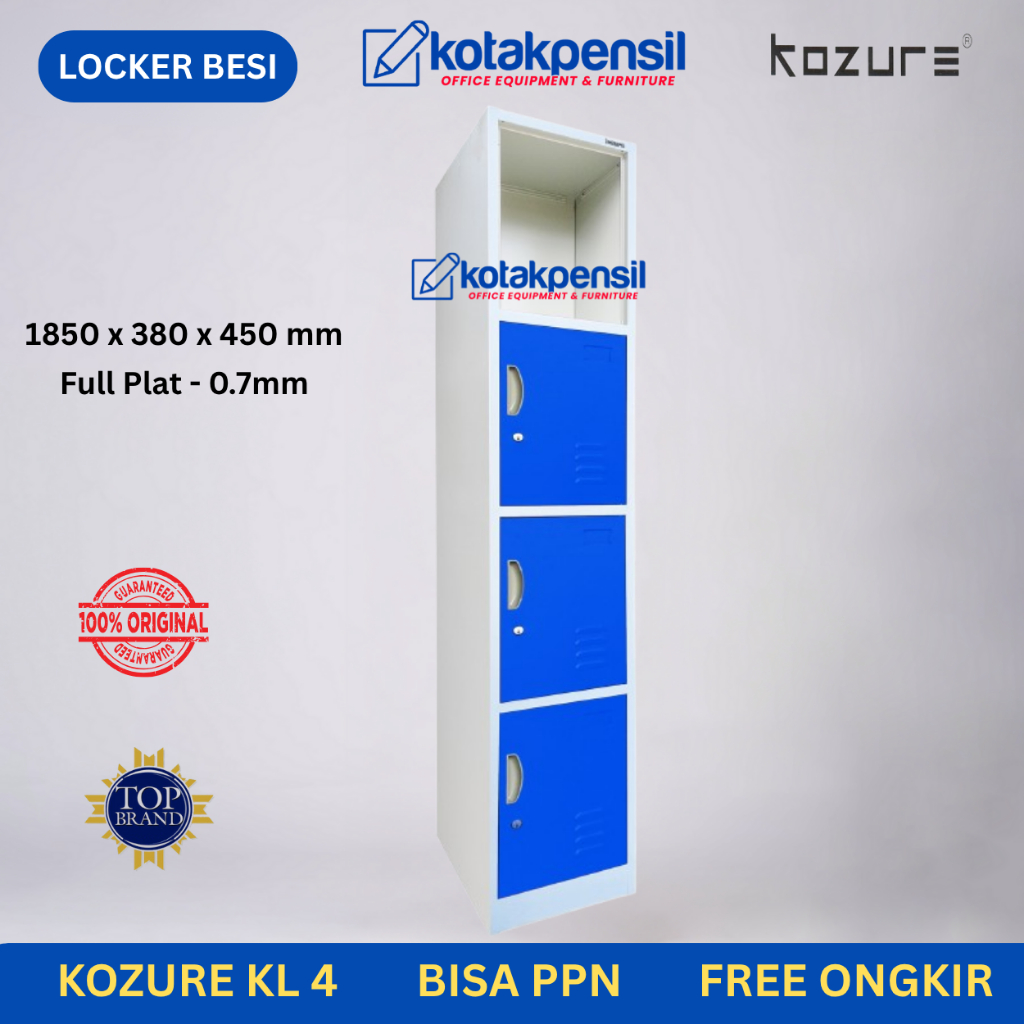 Locker KOZURE KL4 Lemari Loker Besi Loker 4 Pintu | Loker besi 4 Pintu | Loker Kantor Karyawan