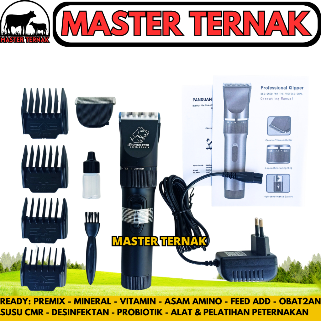 BAORUN P7 - Alat Cukur Hewan Elektrik untuk Bulu Domba - Mesin Cukur Domba Anjing Kucing Kambing