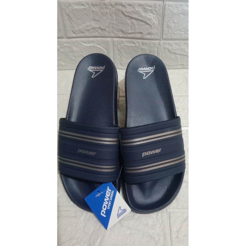 SANDAL SLOP COWOK POWER ORI BATA (warna biru)