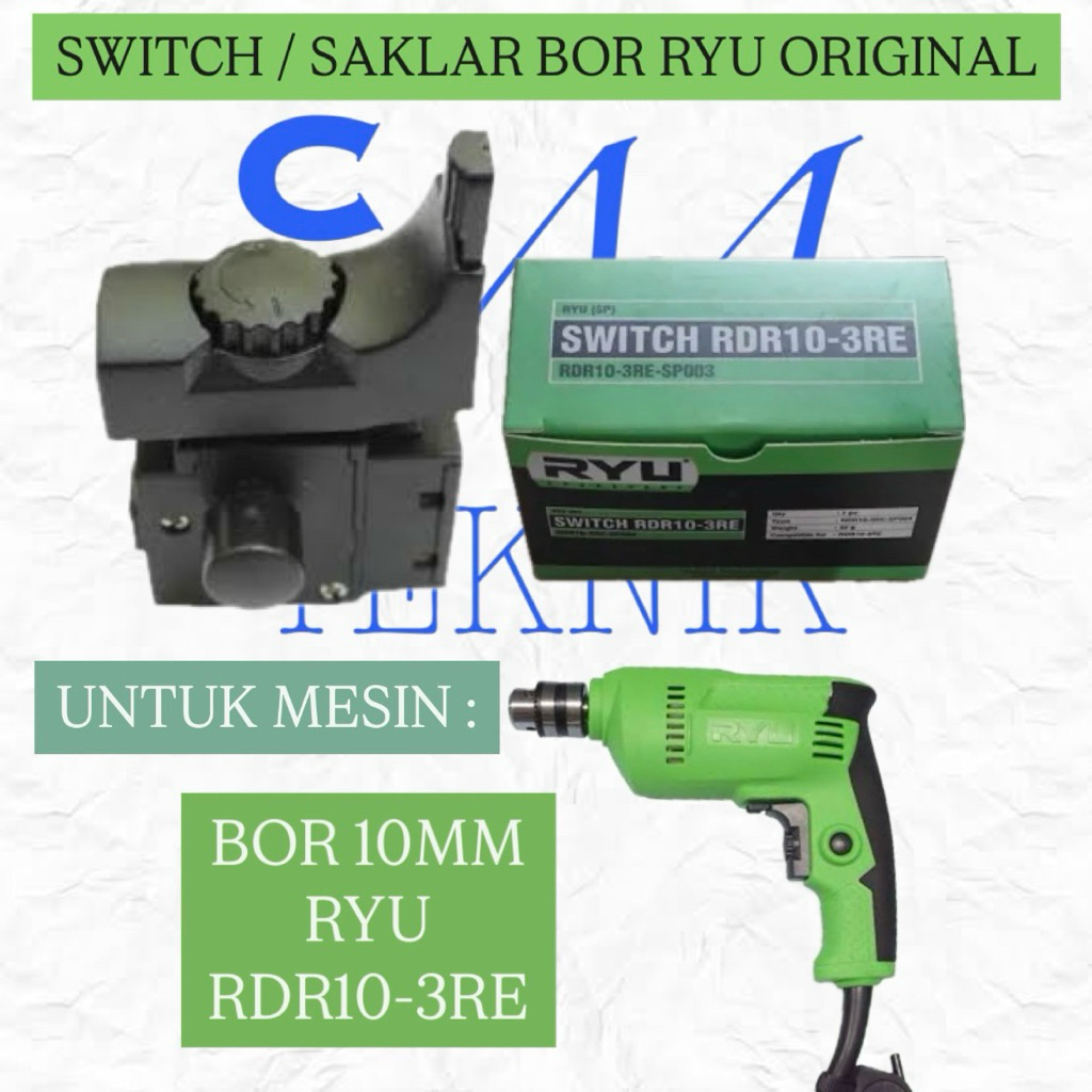 SWITCH BOR RYU 10MM RDR10-3RE SAKLAR MESIN BOR RYU RDR10-3RE (ORIGINAL)
