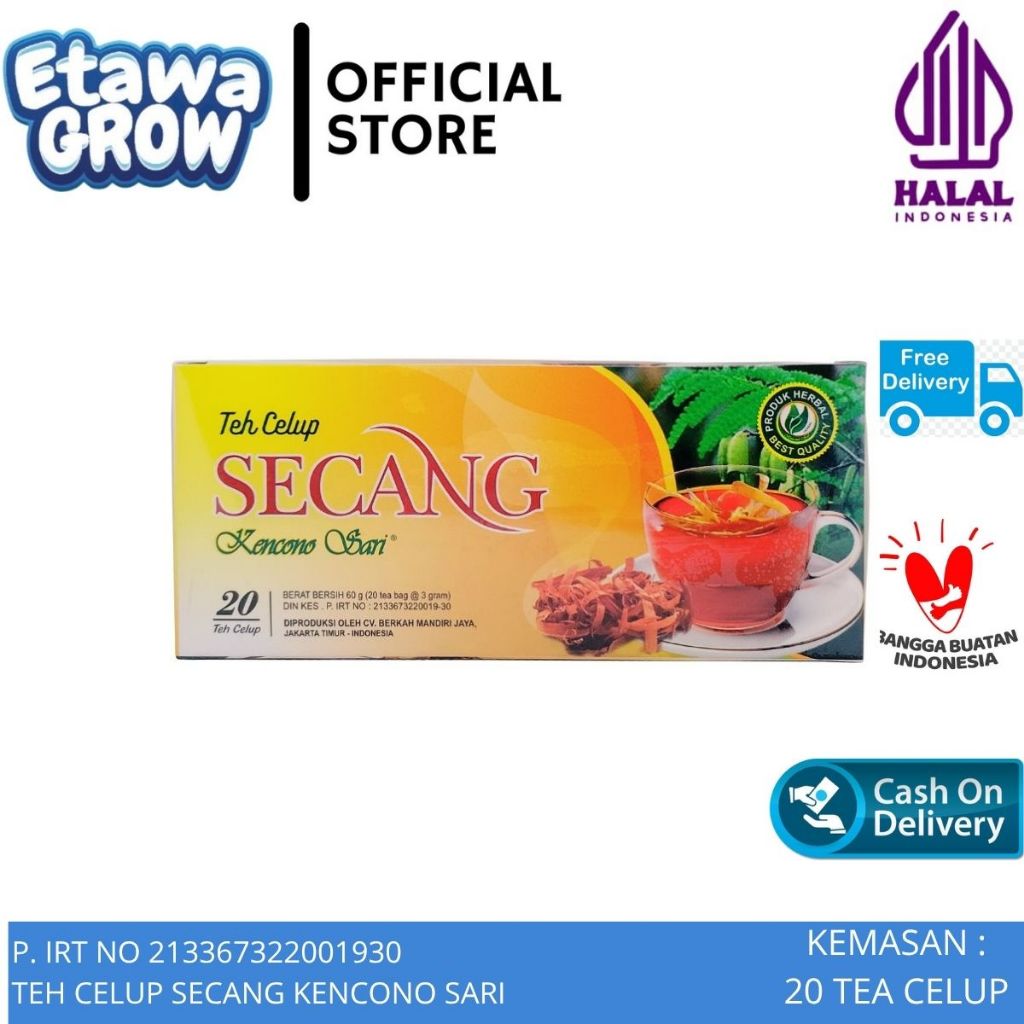 

Teh Celup Secang Asli Kencono Sari Original Kemasan 20 Tea Celup