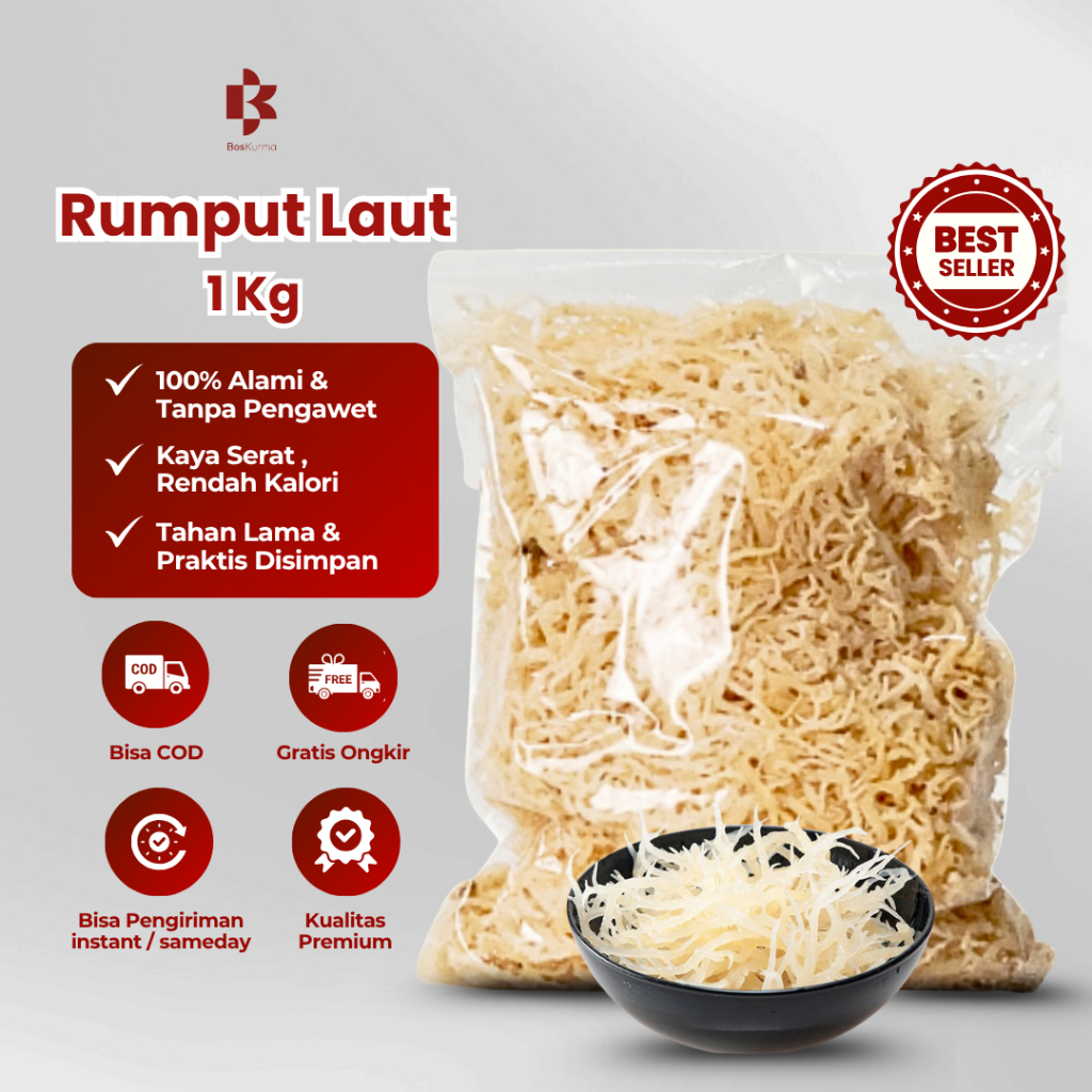 

Rumput Laut Kering Kemasan 1 Kg - Original Seaweed Spinosum