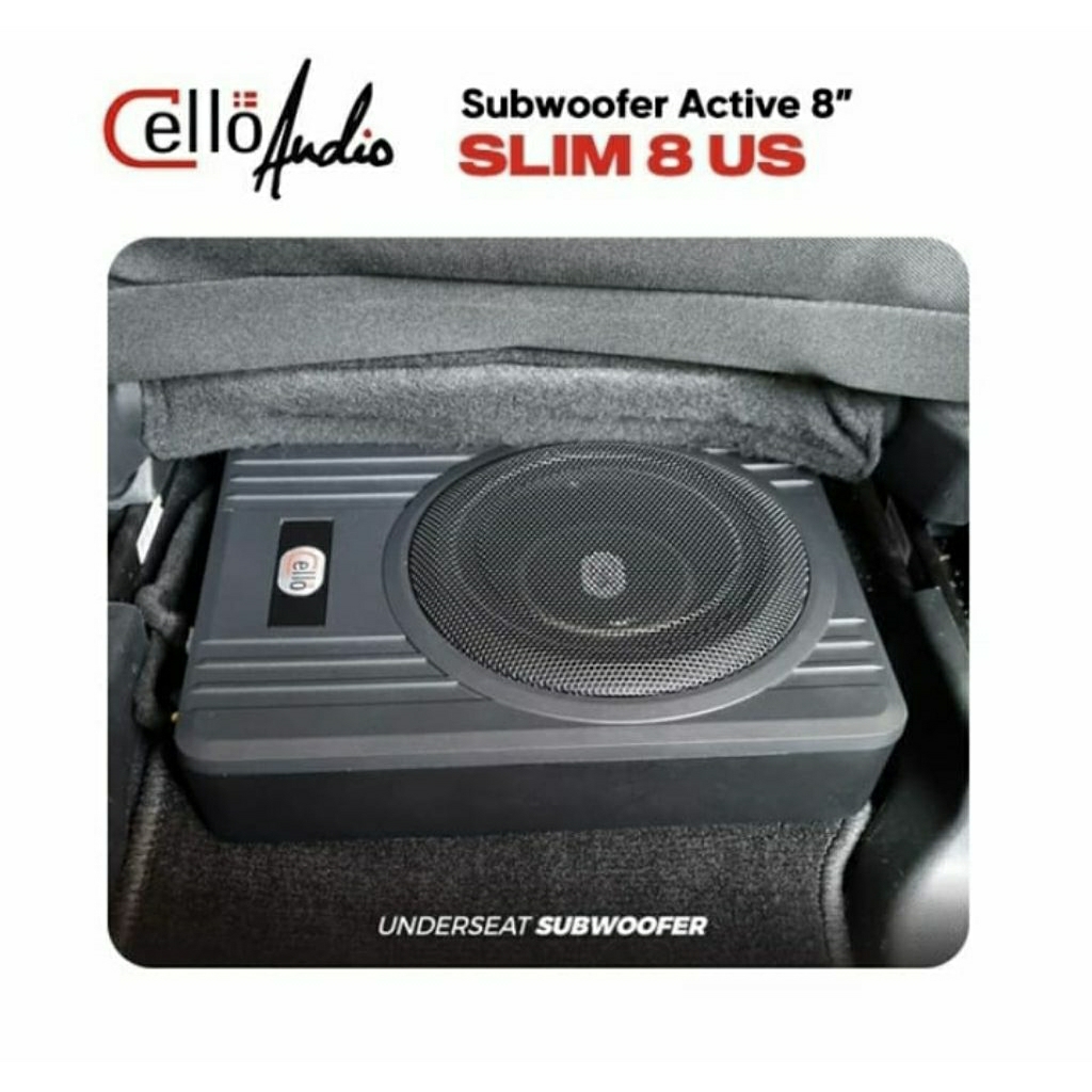 subwoofer slim cello slim 8 US ukuran 8 inch (BARU)