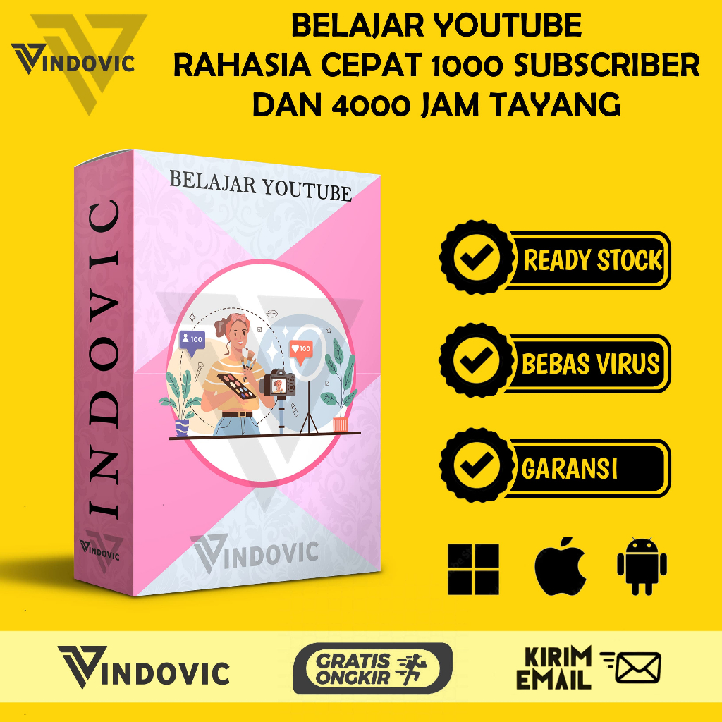 [T0097] BELAJAR YOUTUBE RAHASIA CEPAT 1000 SUBSCRIBER & 4000 JAM TAYANG