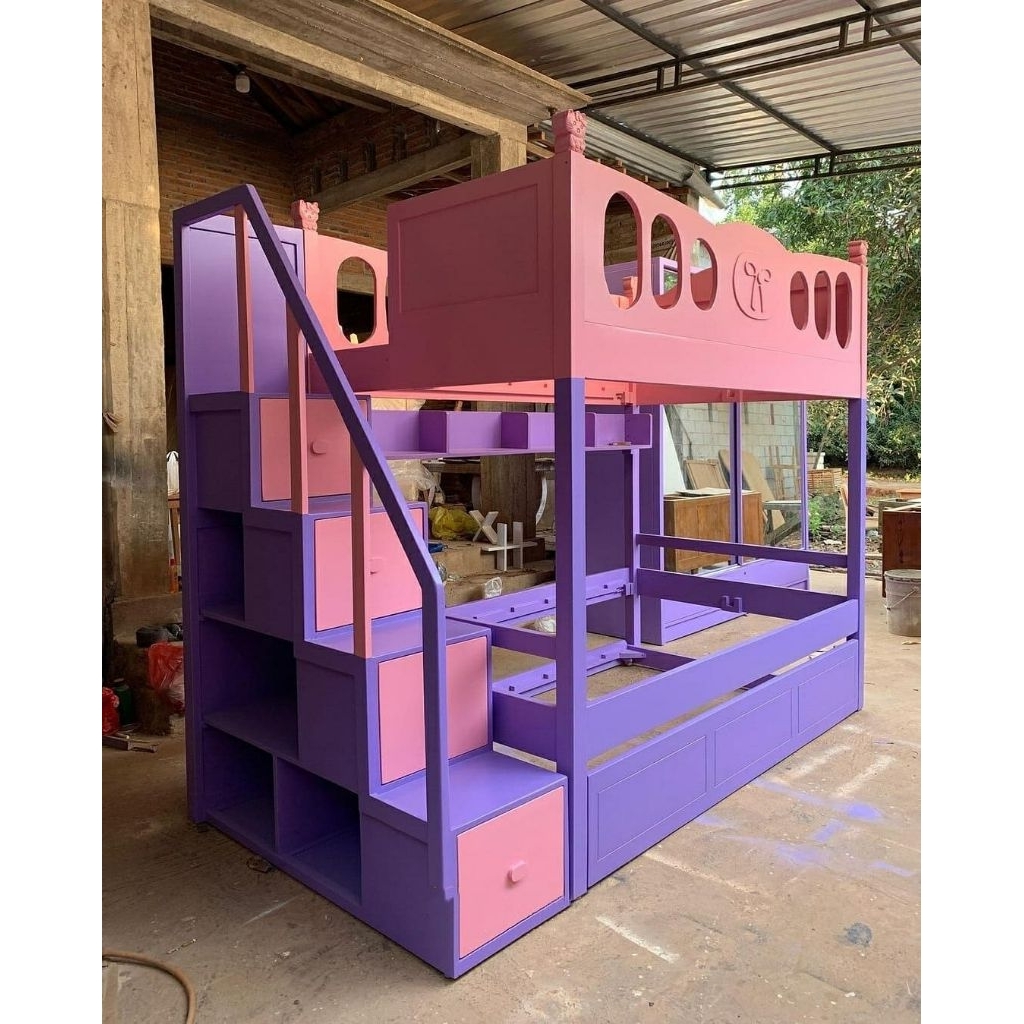 Dipan Tempat Tidur Anak Kayu Jati / Tempat Tidur Tingkat Kayu Jati Jepara / Dipan Tempat Tidur aesth