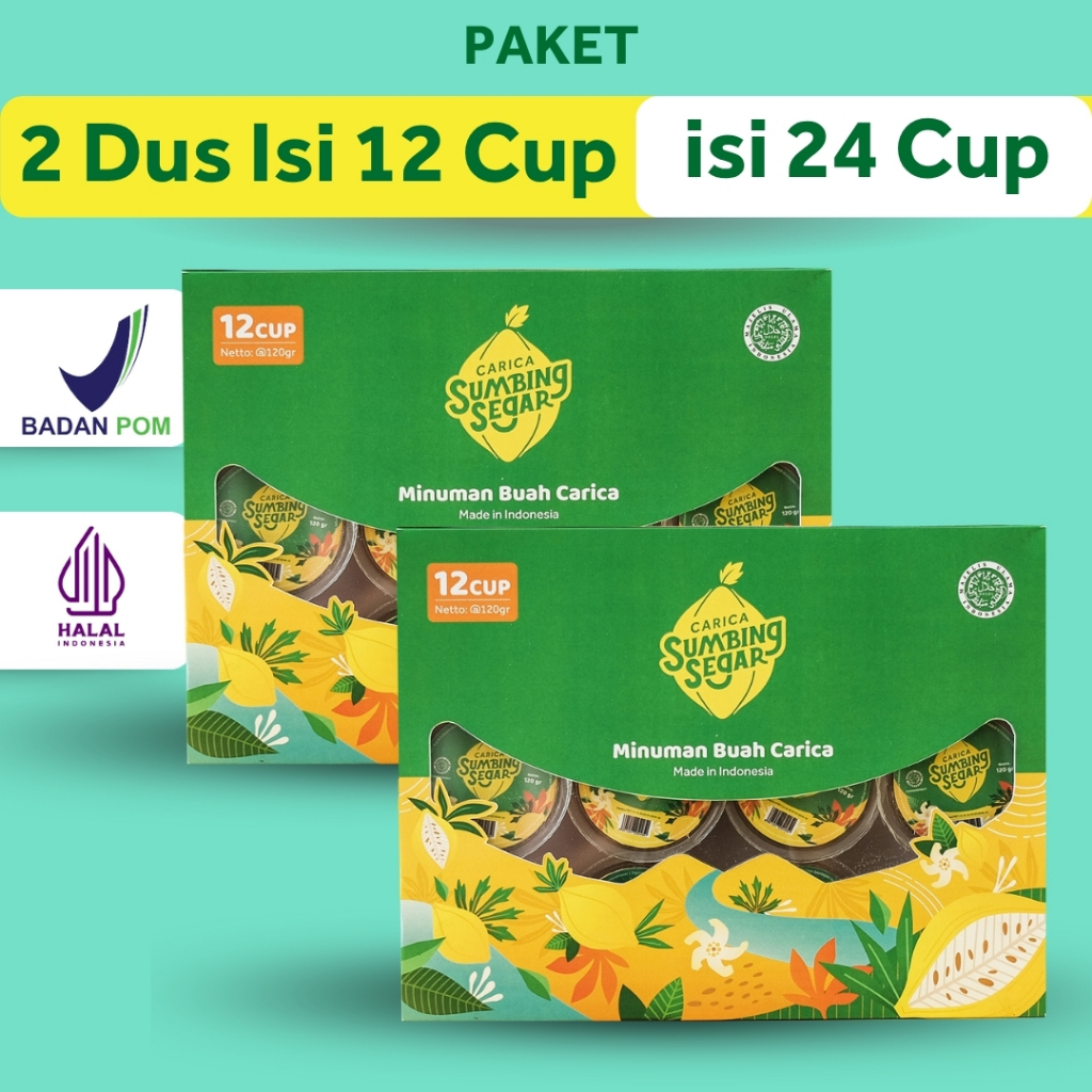 

Carica Khas Dieng Paket 2 Dus isi 12 Cup Merk Sumbing Segar Isi Lebih Banyak