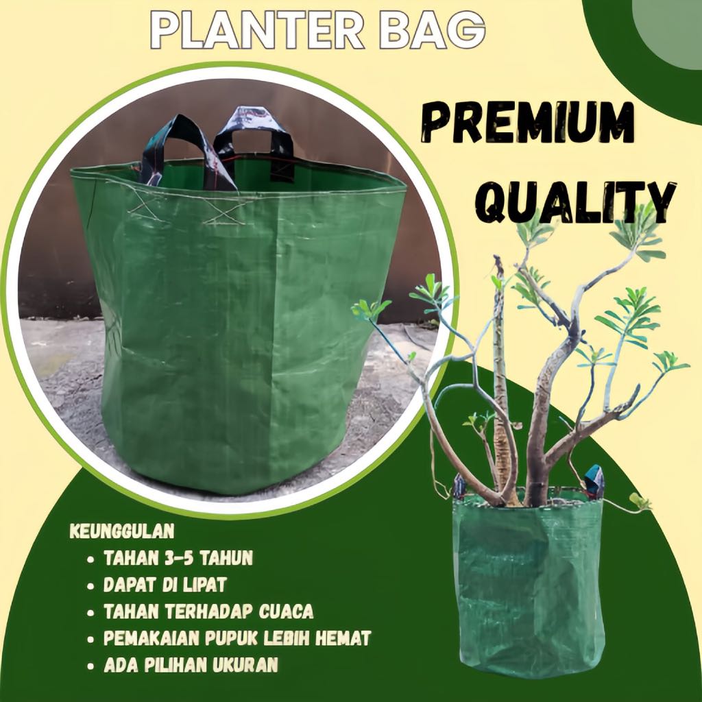 Planter bag 25 liter ukuran 30x30 Hijau