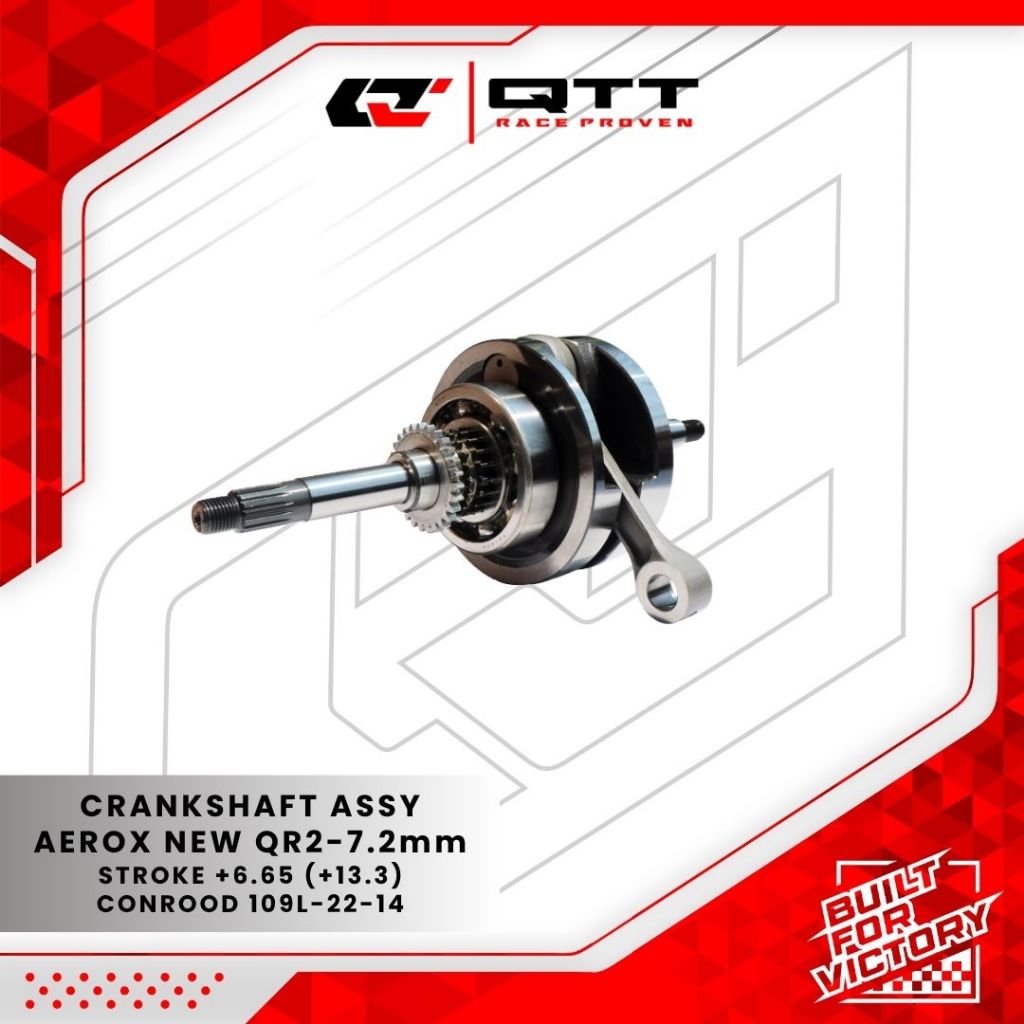 QTT Crankshaft Kruk As Aerox Nmax New Lexi + 6.65 MM (13.3 MM) 72 MM ASSY