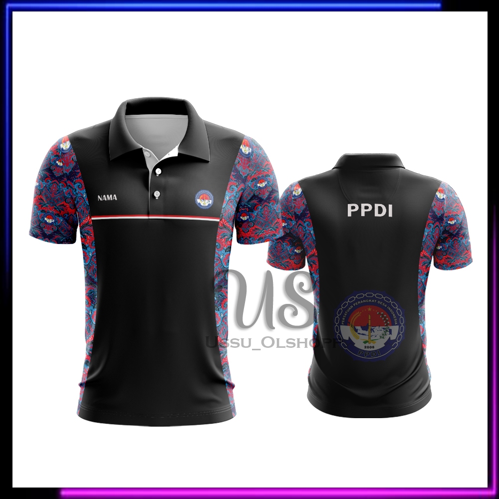 Baju Batik PPDI / Baju Ppdi Perangkat Desa / Kaos Polo Seragam Batik PPDI Persatuan Perangkat Desa I