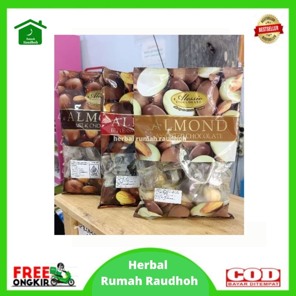 

ALESSIO ALMOND CHOCOLATE 200 GRAM - COKLAT ALMOND ASLI MALAYSIA