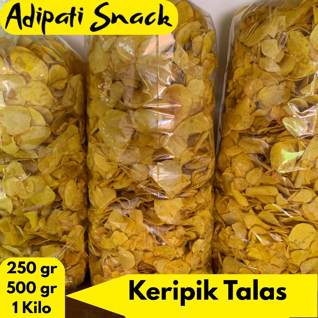 

ADIPATI 1 Kg Keripik Talas Renyah Gurih Rasa Original – Snack Talas Asli – Camilan Tradisional