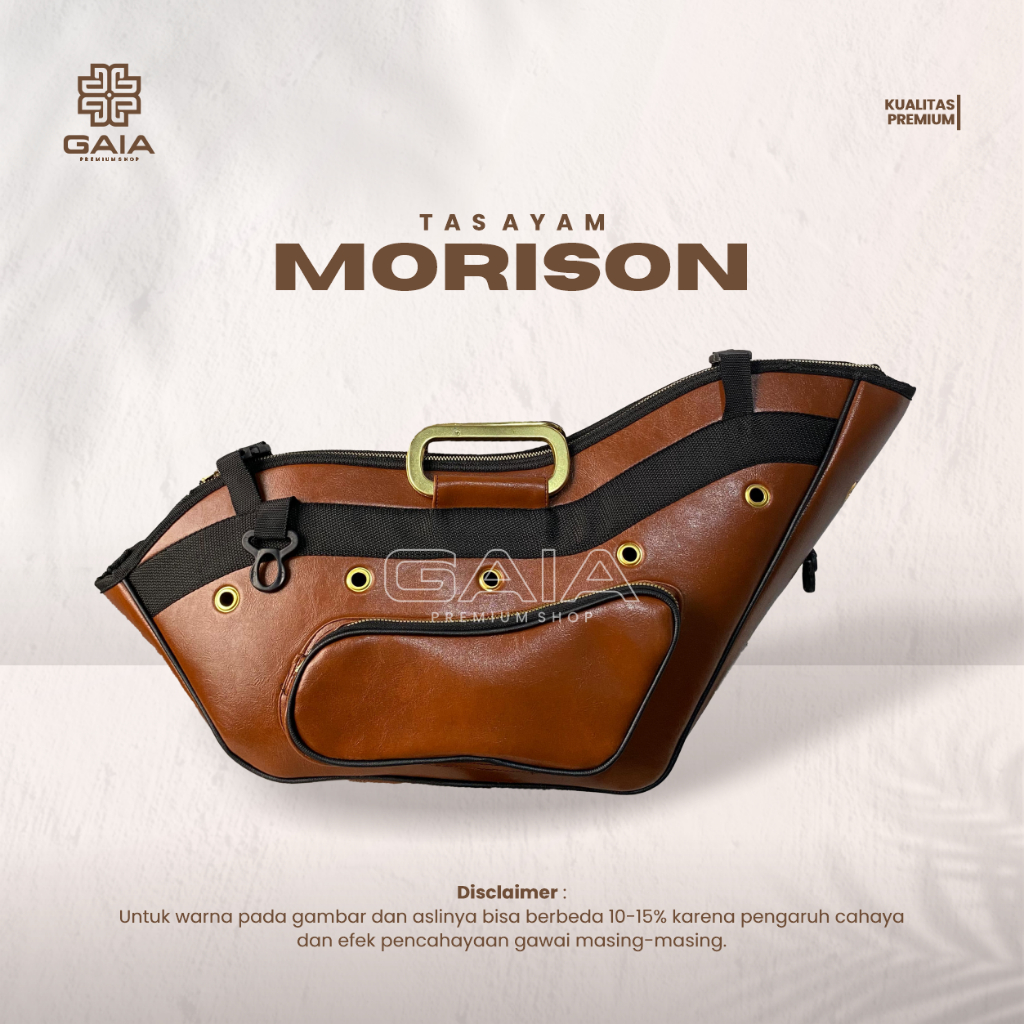 Tas Kiso Ayam Bangkok - Ayam Jago - Bahan Kulit Morison Premium - Tas Selempang Sling Bag Kiso Ayam