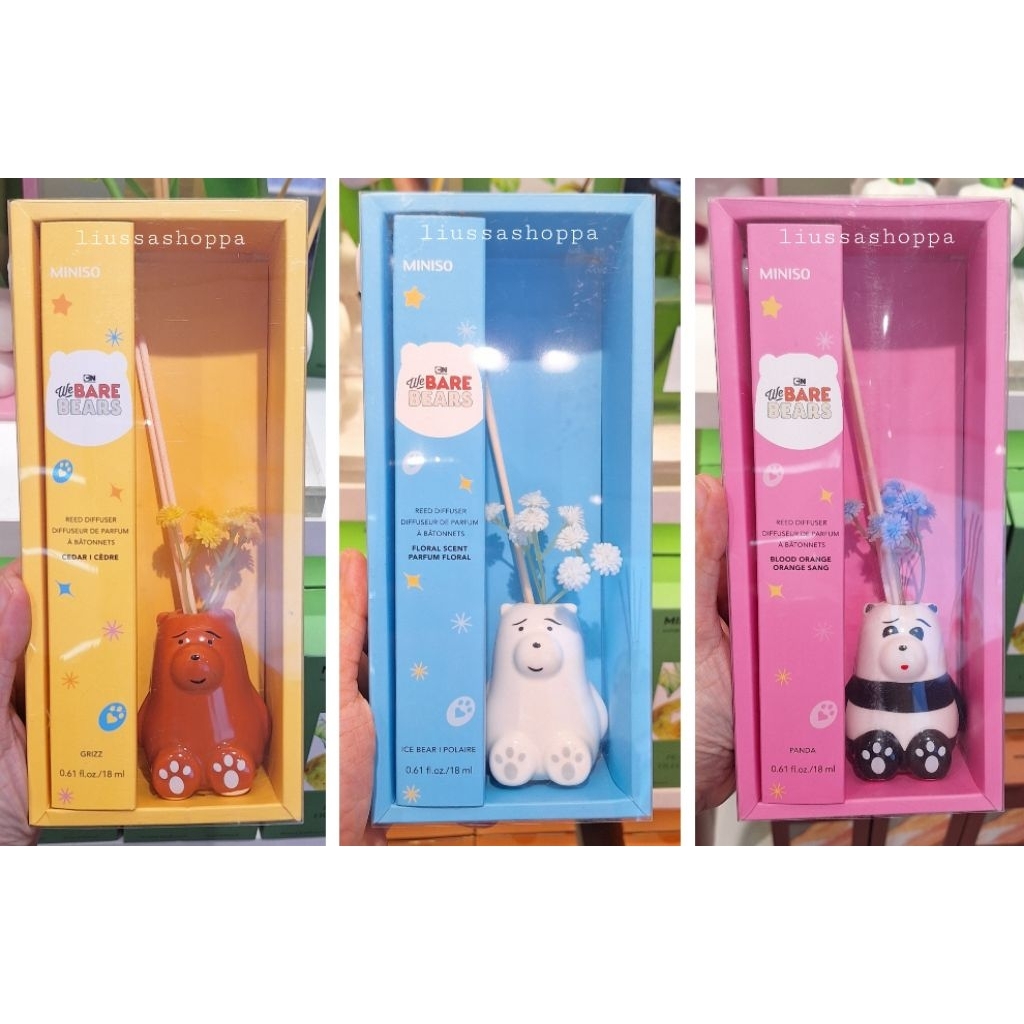 Pengharum Ruangan Miniso - We Bare Bears Collection Reed Diffuser