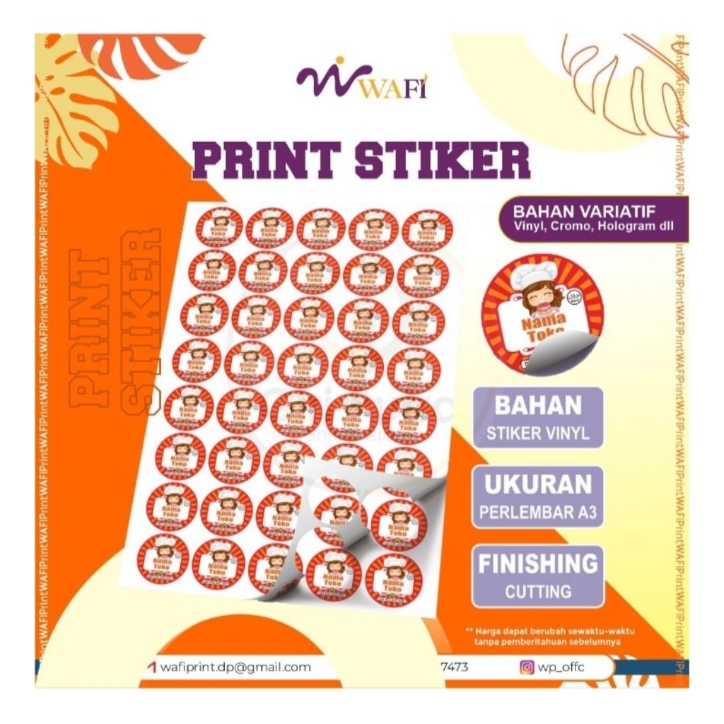 

CETAK VINYL GLOSSY A3+ (LABEL KEMASAN)