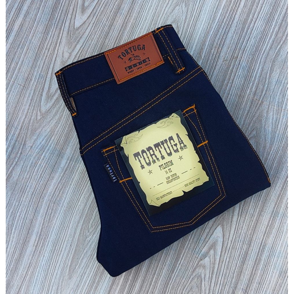 TORTUGA DENIM : Pilgrim WB, wrangler indigo x black 14.5oz selvedge accents