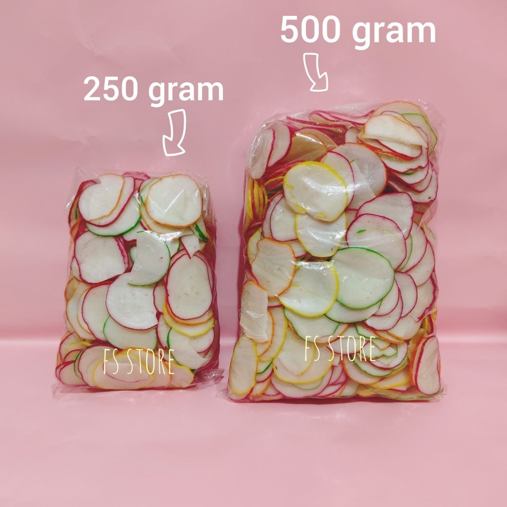 

Kerupuk Seblak Mentah Bibir Besar Warna Warni 500gr dan 250gr