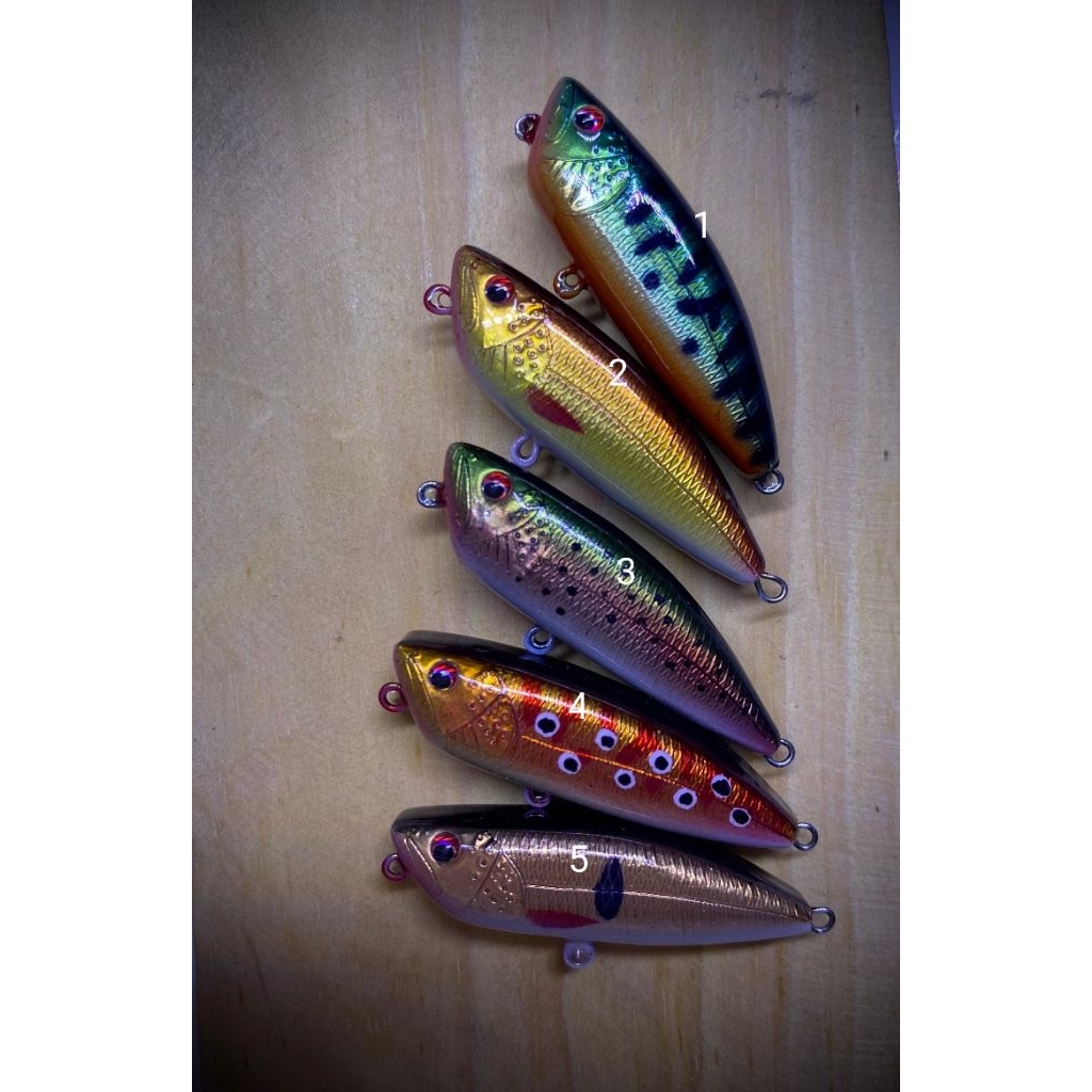 handmade WTD lure 4cm berat 3gram bahan kayu jalitri