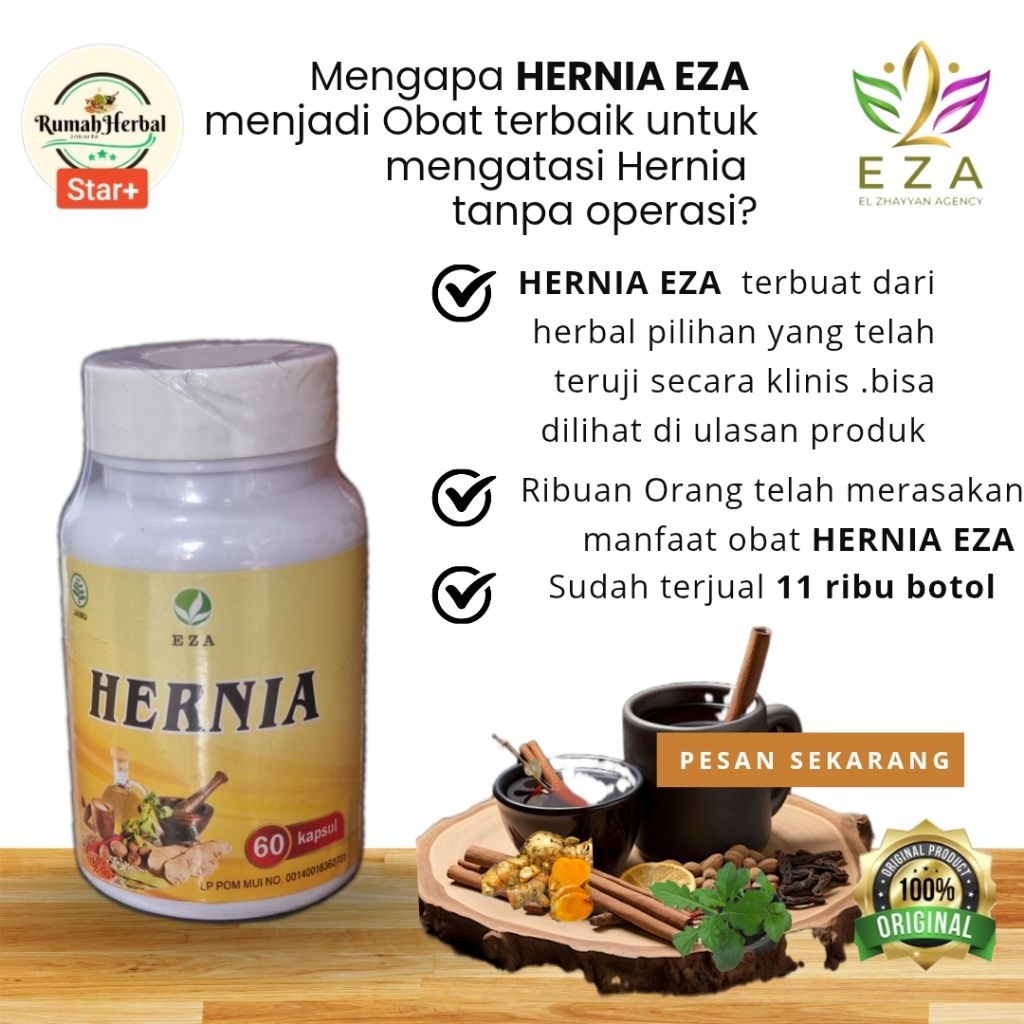 DIJAMIN ORIGINAL ASLI |KAPSUL HERNIA EZA |DAPAT MENGOBATI SAKIT HERNIA