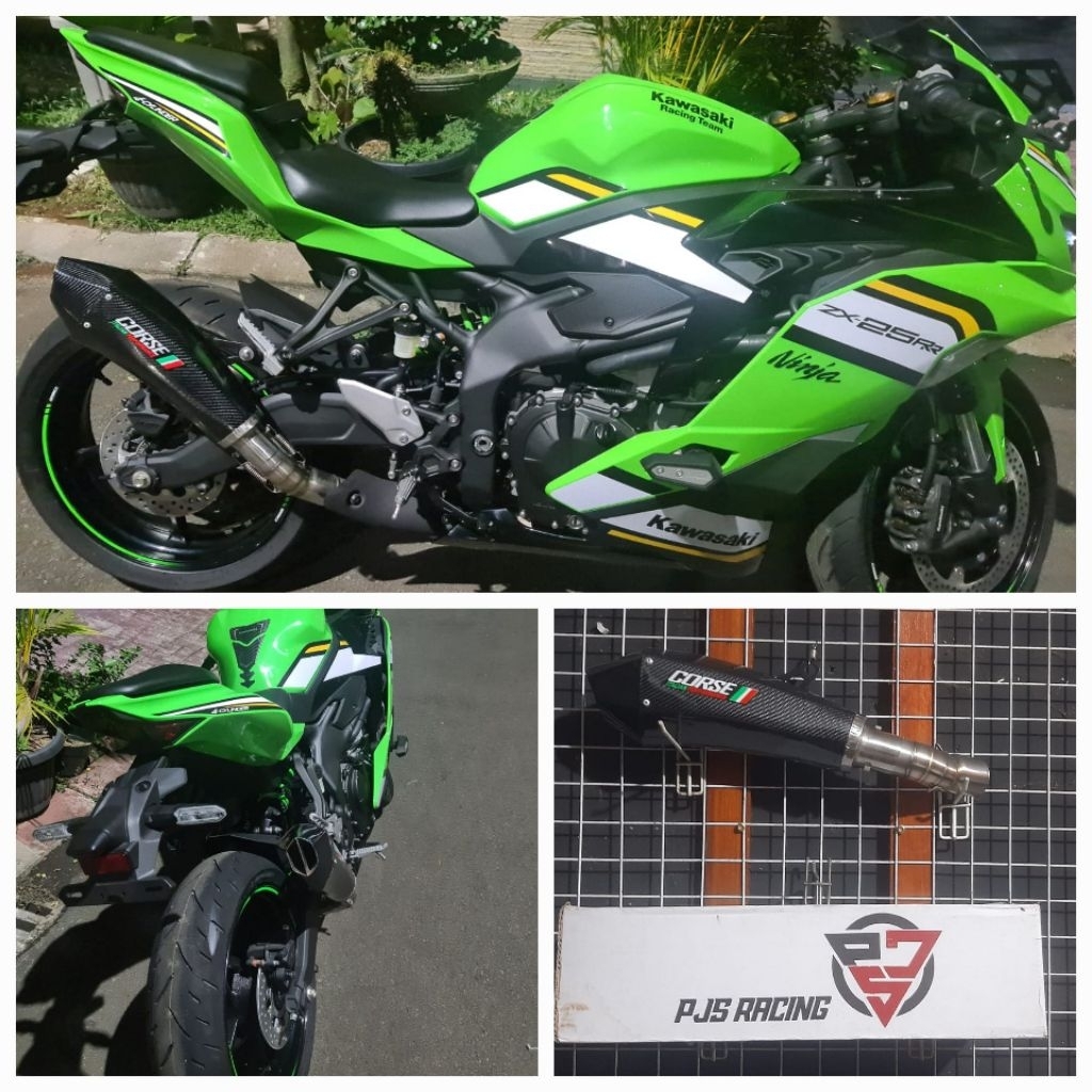 knalpot slip on corse for zx25r, zx25rr, zx4rr pnp tinggal pasang saja