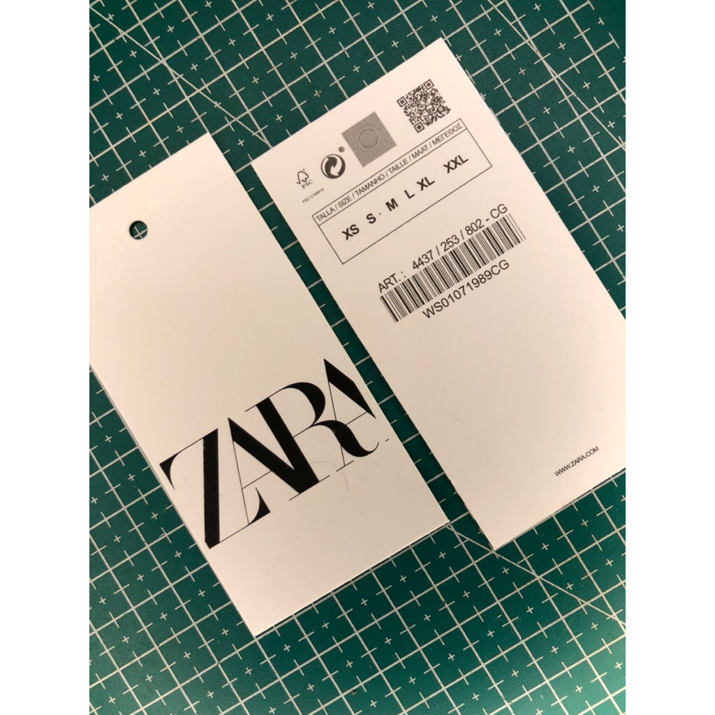

ZARA LABEL TAG BARCODE UNDER LOGO SUPER PREMIUM PRINT 2 MUKA SESUAI DI POTO CO 1X DI KIRIM 600PCS