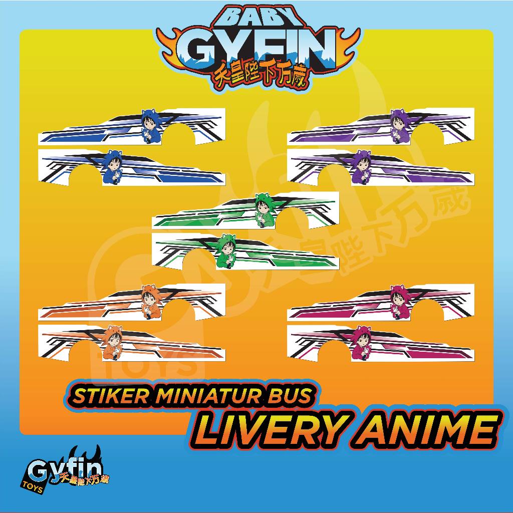 LIVERY CUTTING ANIME V1 LIMITED EDITION Custom Untuk Bus Miniatur Anak dan Bus Miniatur Presisi Scal