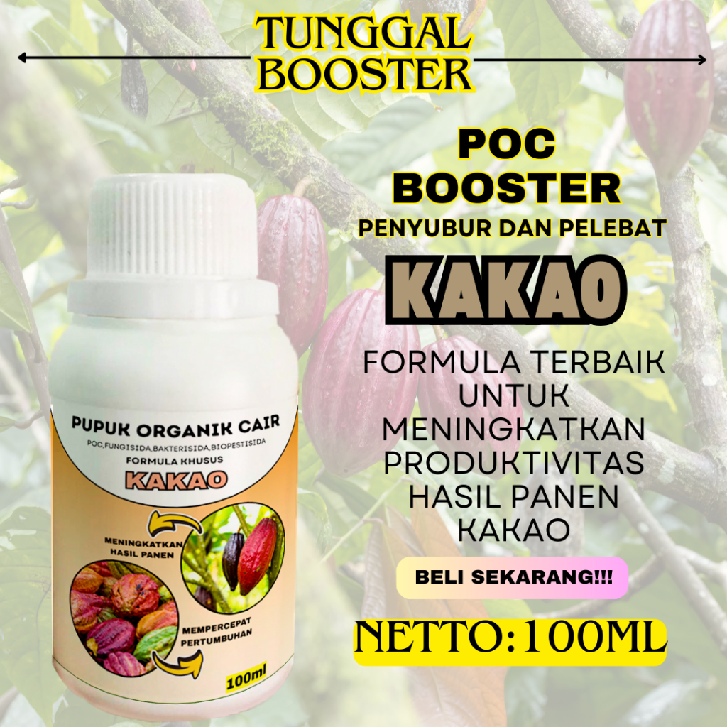 Pupuk Kakao/Pupuk untuk melebatkan kakao/pupuk organik cair tanaman kakao/pupuk pelebat kakao 100ml