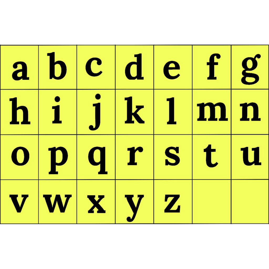 

Sticker Alfabeth Huruf Kecil/ Kartu Alfabeth Huruf Kecil