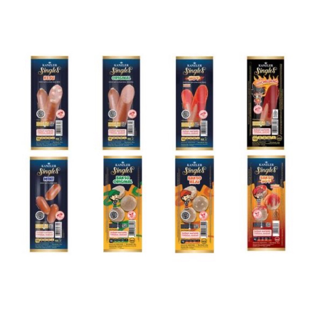 

Kanzler Sosis, Bakso Singles 65gr Kulit Halal