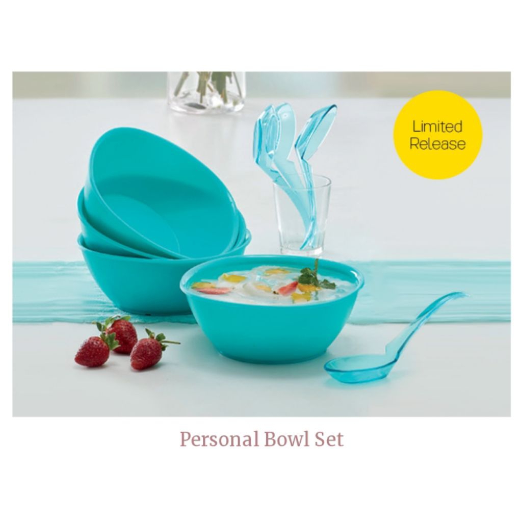 Personal bowl set tupperware / mangkuk tupperware dan spoon