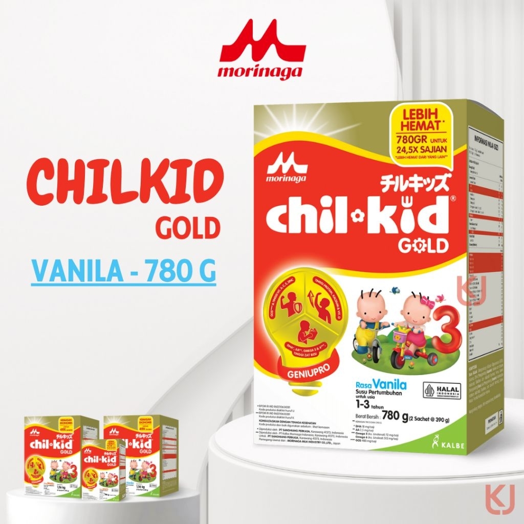 

MORINAGA CHIL KID CHILKID CHIL-KID GOLD GENIUPRO | VANILA 780 G | SUSU ANAK 1-3 TAHUN