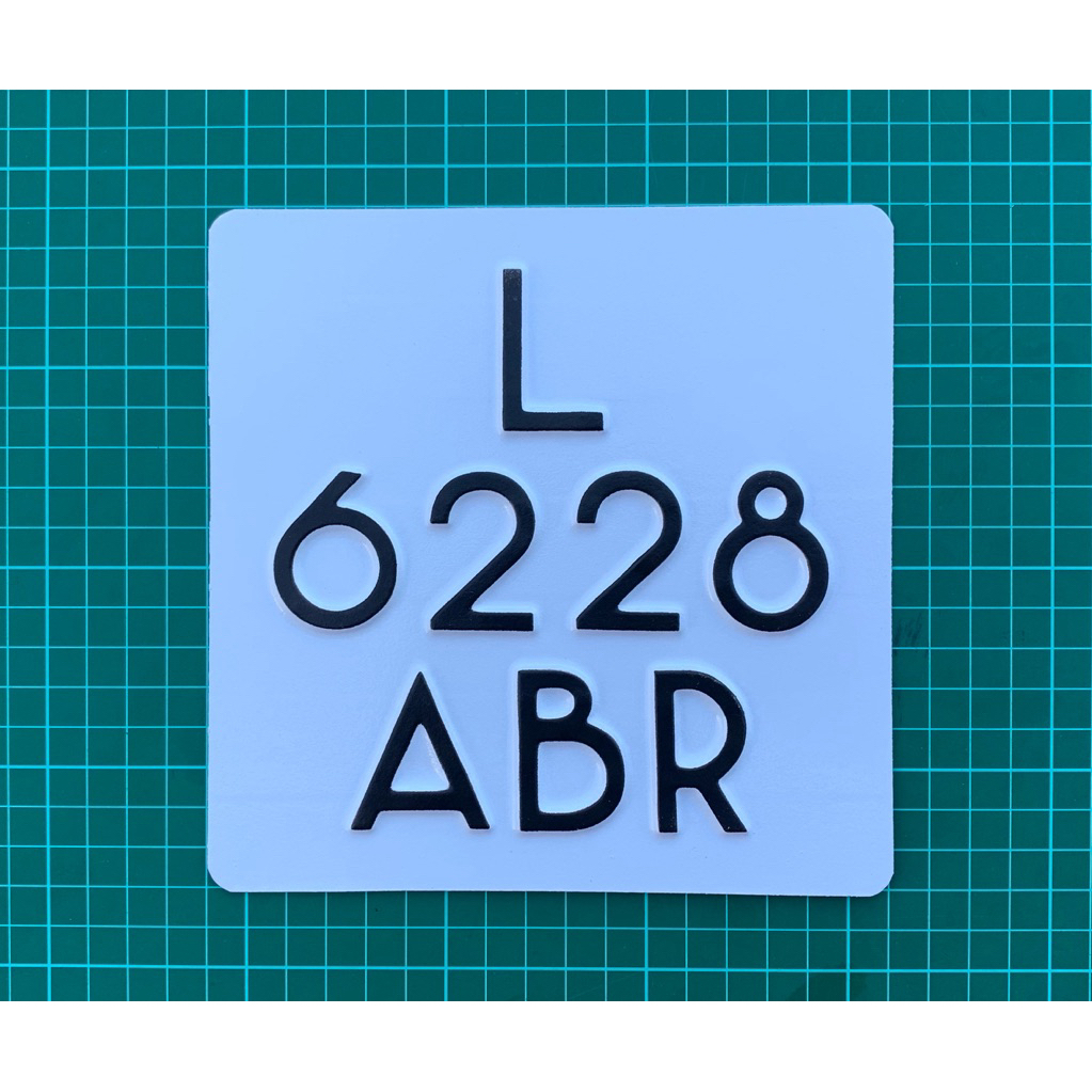 PLAT VESPA JADUL(BAGIAN BELAKANG)