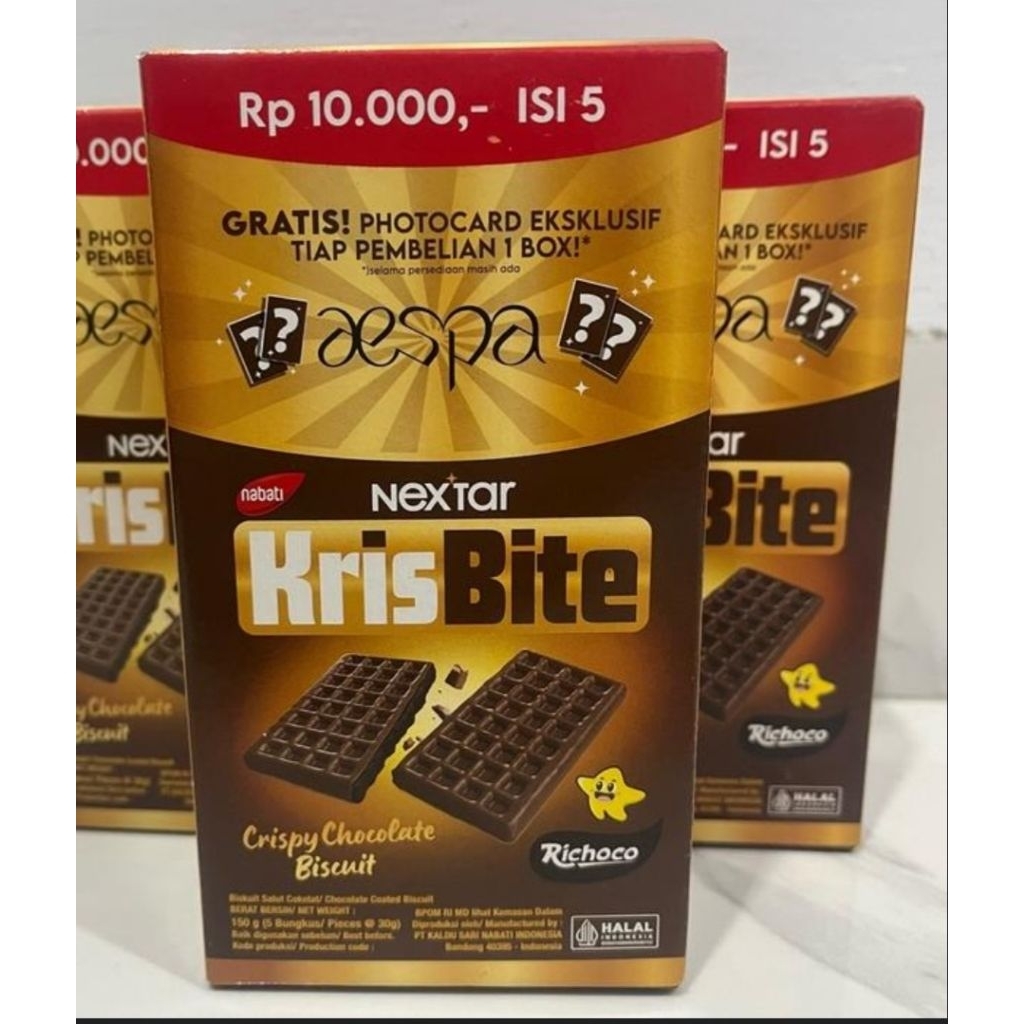 

KrisBite Nabati cokelat exp september 2025 . 1 box isi 5pcs