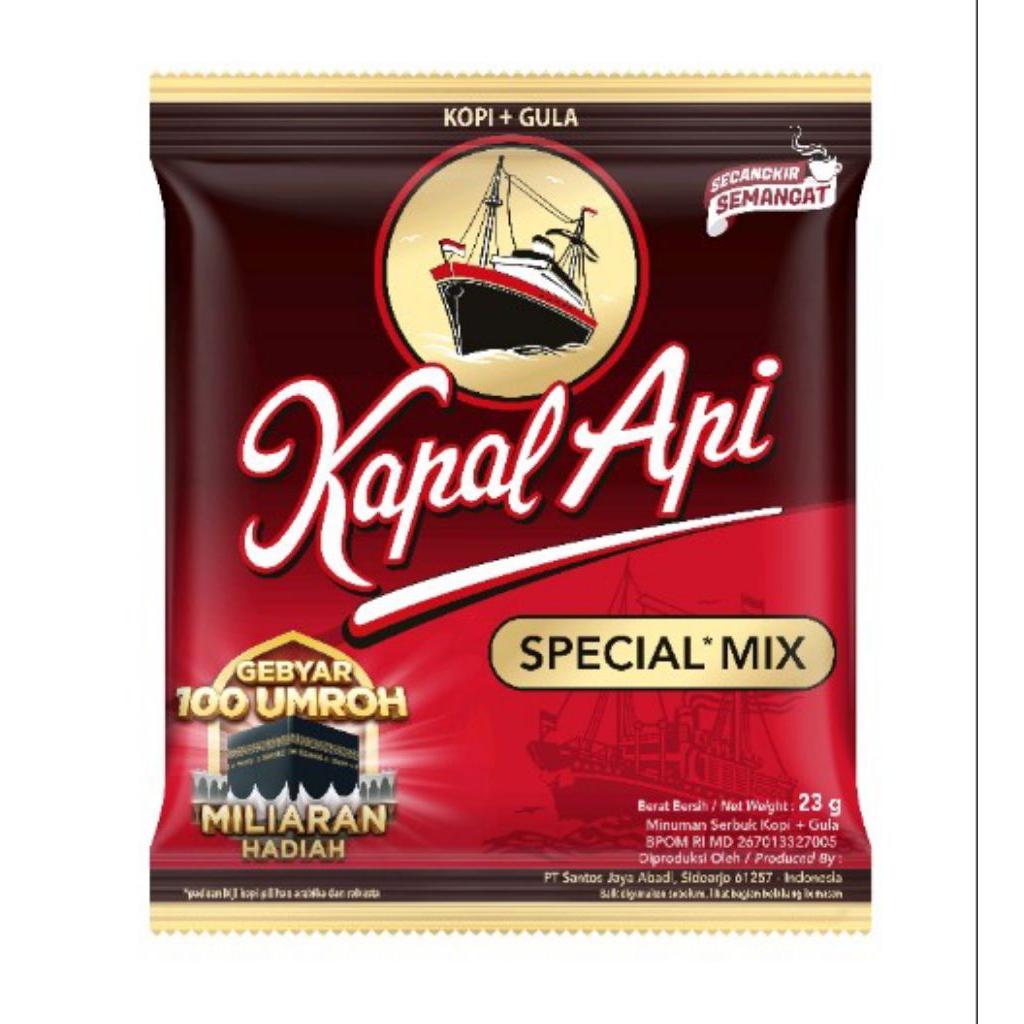 

Kapal Api Special Mix Kopi + Gula 1 renceng isi 10 sachet