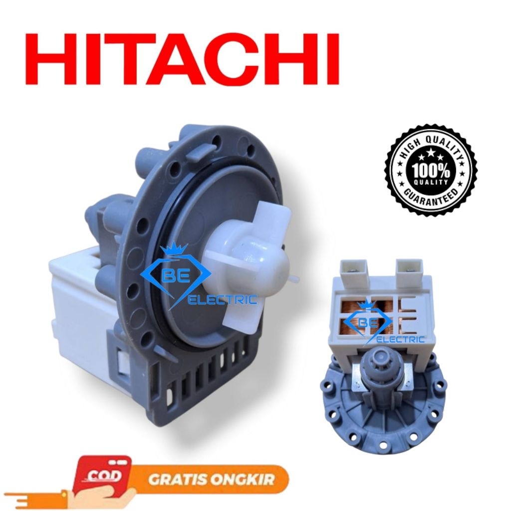 DRAIN PUMP MESIN CUCI HITACHI FRONT LOADING - POMPA PEMBUANGAN MESIN CUCI HITACHI